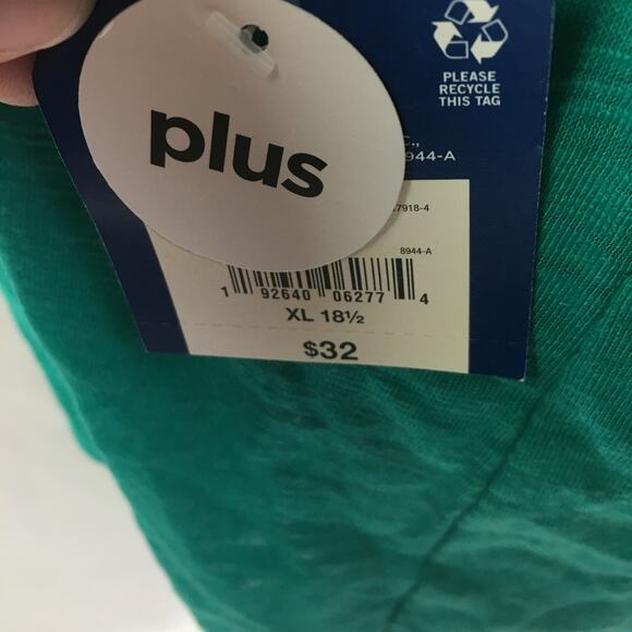 Arizona Jean Co Long Sleeve Top Emerald XL 18.5 - Picture 9 of 14